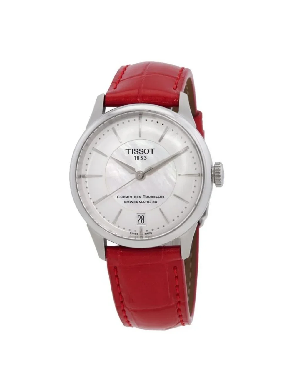 NWT Tissot T-Classic Automatic White Mother of Pearl Dial Ladies Watch